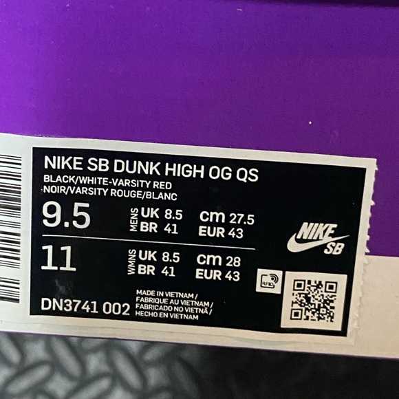Supreme x Nike Dunk High Sz 9.5 - Picture 6 of 6